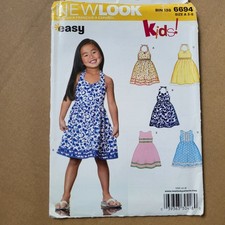 Patterns New Look Kids (girls) New Look Child Dress and Sundress 6694 Size 4