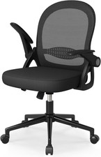 Home Office Chair Ergonomic Desk Chair Swivel Computer Chair Mid-Back - BLACK