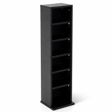 NEW! 6 Tier Black Wooden CD