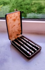 Sterling Silver Engine Turned Propelling Bridge Pencils Cased