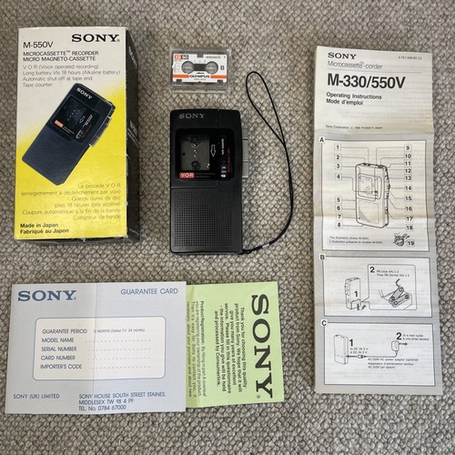 Sony 550v microcassette - sony,