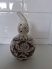 Antique Chinese Cizhou Kiln Porcelain   Gourd Vase/Bottle? 6 1/2"