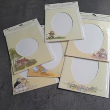 6 Colour Printed Cards With Apertures for Cross Stitch/Photographs Etc