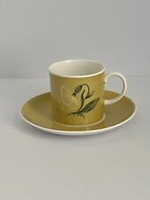 Susie Cooper Snow Mustard Coffee Can and Saucer
