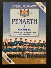 1986 PENARTH v MAESTEG programme