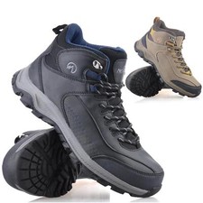 Mens Walking Hiking Memory Foam Casual Lace Up Ankle Boots Trainers Shoes Size