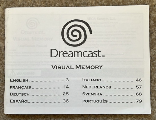 Sega dreamcast visual - sega, memory