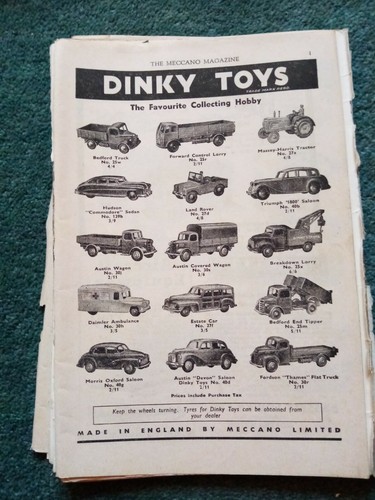 Ephemera 1950s dinky toys - 61-9,