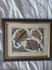 Aboriginal Australian art titled "Turtles Laying Eggs" by Max Conlon from 1991