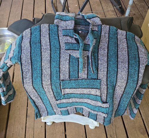 Baja hoodie poncho teal - hoodie/poncho, &