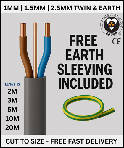 0mm 5mm twin - 1.5mm, earth