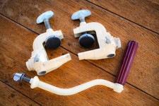 Vintage - 1950s ACME Table Top Mangle Clothes Wringer Parts - Clamps & Handle