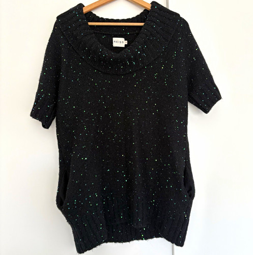 Reiss black sequin cowl - reiss,
