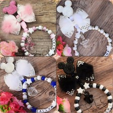 Personalised  Pram charm for car seat pushchair changing bag etc 6 designs