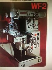 Mikron F75 & WF2 Milling Machine & Accessories Catalogues Swiss