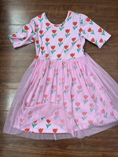 Girls' Pink Floral Fit & Flare