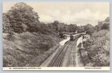 s27542 Winchmore Hill Station c 1905 London  England  REPRO postcard