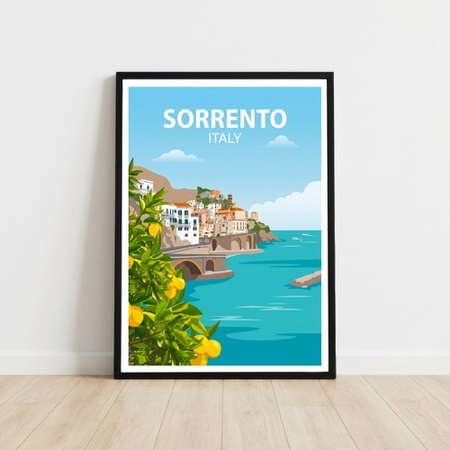 Sorrento italy travel - sorrento, poster