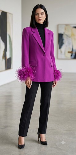 Nwt zara purple feather - nwt,