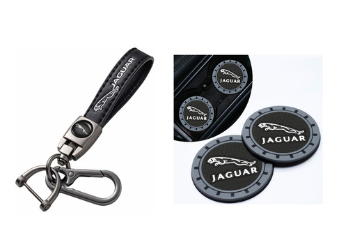 Jaguar genuine leather keyring - genuine,