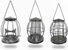 SET OF 3 GARDEN BIRD FEEDERS