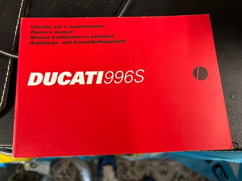 Ducati 996s owner - 996s, manual