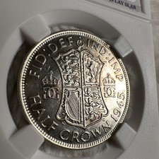 1945 Silver half crown- King