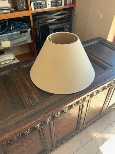 Large cream linen empire - large,