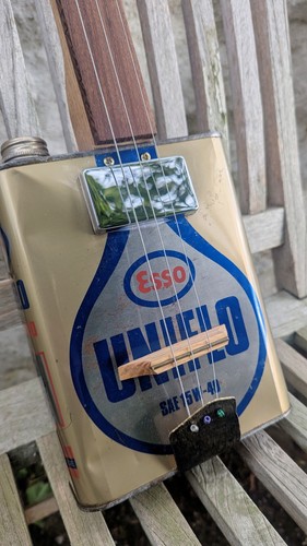 Esso oil can guitar - can,