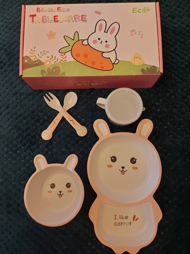 Children bamboo feeding set - bamboo,