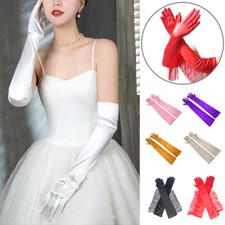 Gloves Party Fashion Long Costume Sleeve Bridal Opera Wedding Prom Satin Tassels