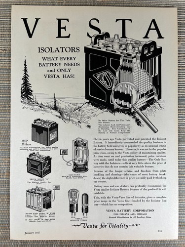 Vesta isolators auto battery - vesta,