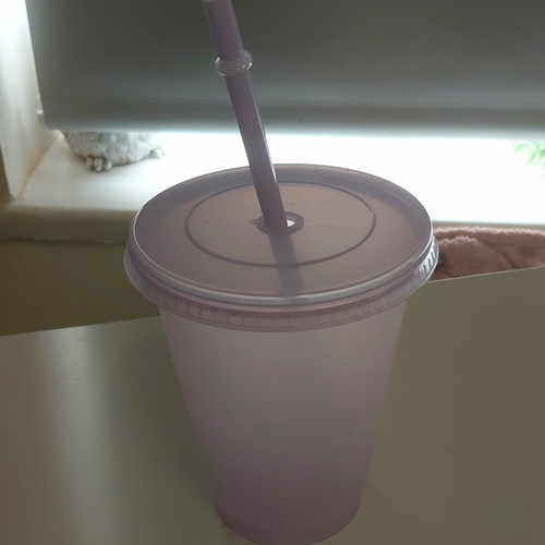 Purple plastic tumbler - purple,