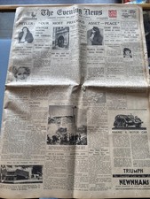 1937 Evening News Paper Hitler