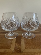 2 Vintage Cut Glass Brandy