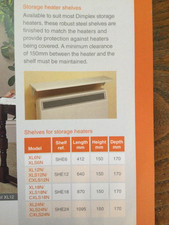 Dimplex SHE12 storage heater shelf