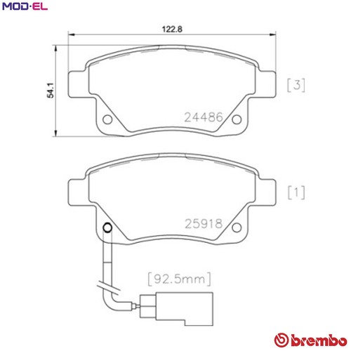 Brake pad set disc - pad,