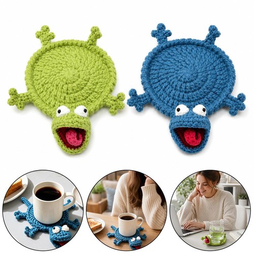 Handmade crochet coaster - handmade,