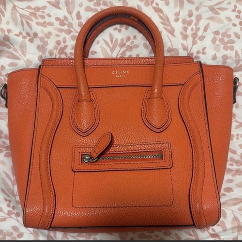 Celine luggage bag nano orange - celine,