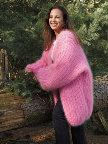Pink mohair fuzzy - pink,