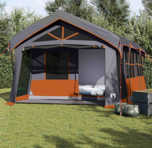 Family tent grey and orange - family,