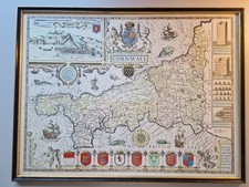 1610 Antique Map of CORNWALL