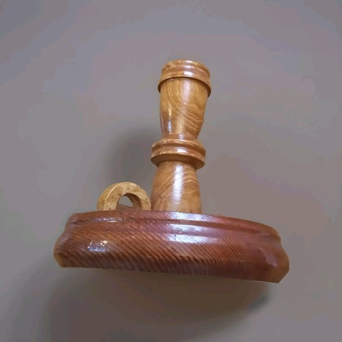Vintage wood candle - candle, holder