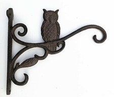  Cast Iron Ornate Owl Hanging