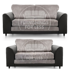 Luca Black & Grey Sofa Suite 3