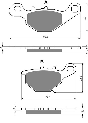 Brake disc pads - pads, goldfren