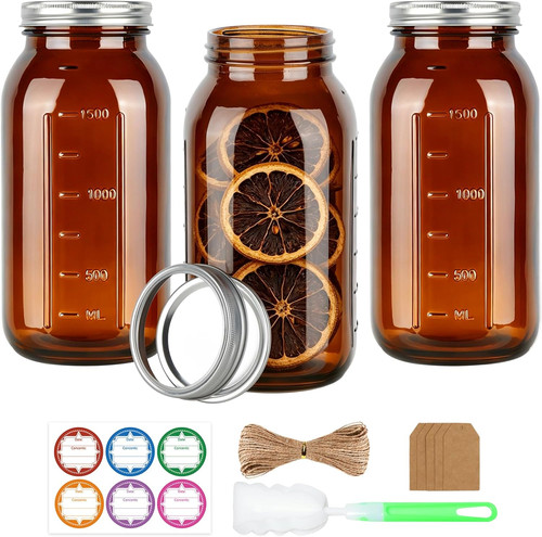 Half gallon amber - jars,