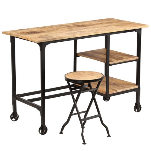 Solid mango wood desk with - wood,