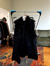 Whistles Toscana Black Lambs Leather, Shearling Gilet