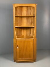 Vintage Ercol Corner Cabinet Solid Elm Blonde Mid Century Shelving  EB8414 MWOO